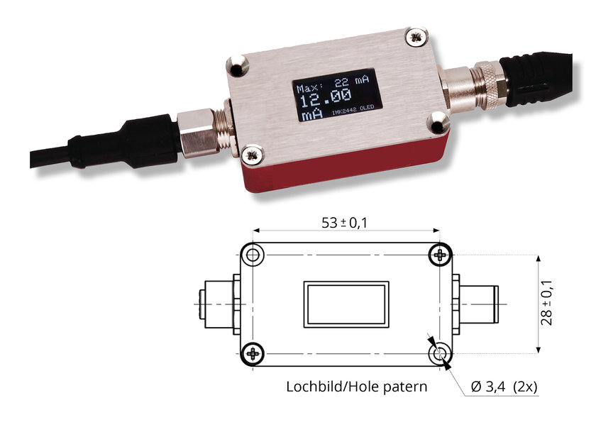 Highly compact OLED display module for force sensors